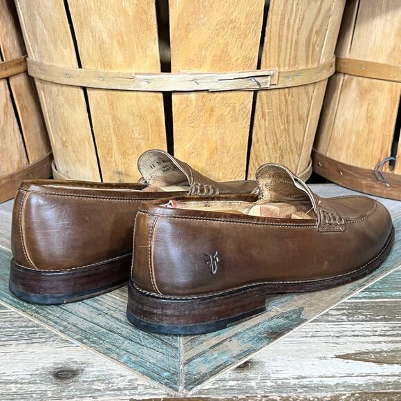 The Frye Company James 80195 Brown Leather Slip-On Penny Loafers Mens Size 11 main image 15